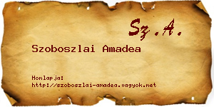 Szoboszlai Amadea névjegykártya