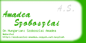 amadea szoboszlai business card
